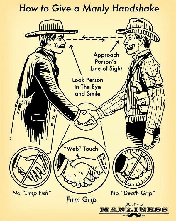 AllAmerManCave's tweet photo. Looking the person in the eye and a firm handshake says a lot about a man https://t.co/M7dnyPMhDj