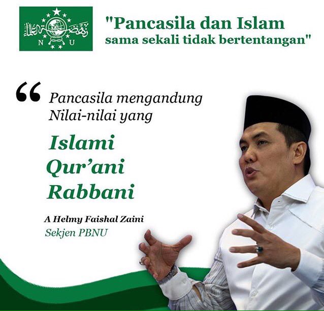 "Pancasila mengandung nilai-nilai yanh Islami, Qur'ani, dan Rabbani." Via Sekjen Kang <a href="/Helmy_Faishal_Z/">Ahmad Helmy Faishal Zaini</a>