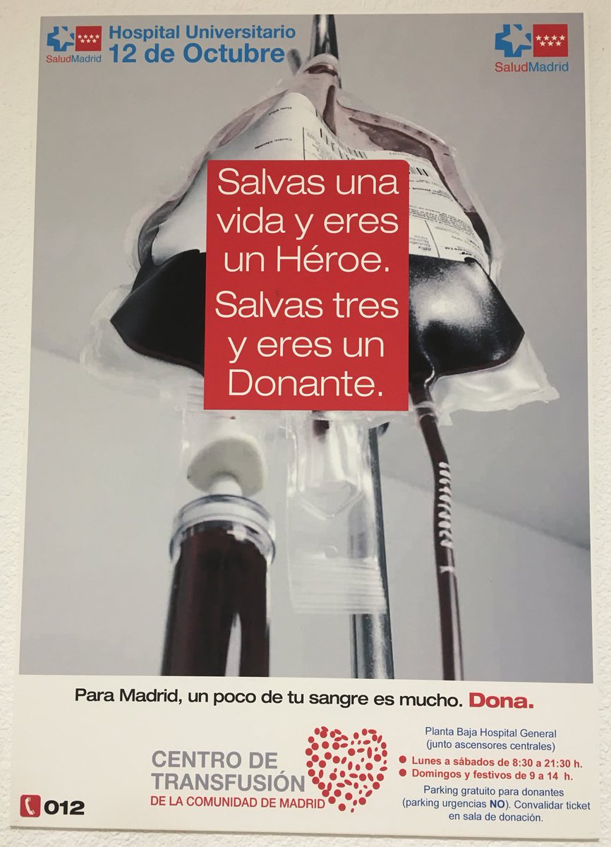 guardiacivil's tweet photo. #SoyFan
👉De los que donáis❤️
👉De los que no podéis pero RT
👉Del personal sanitario y centros de transfusión🏥 
Ánimo, te necesitan#DonaSangre https://t.co/6gWoPNDYC0