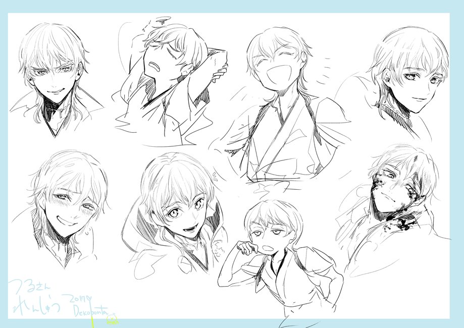 鶴さんお顔練習✍️ 