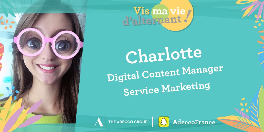 📷 C'est comment d'être alternant chez The Adecco Group ? RDV lundi sur Snapchat avec Charlotte !  snapchat.com/add/adeccofran… #stage #alternance