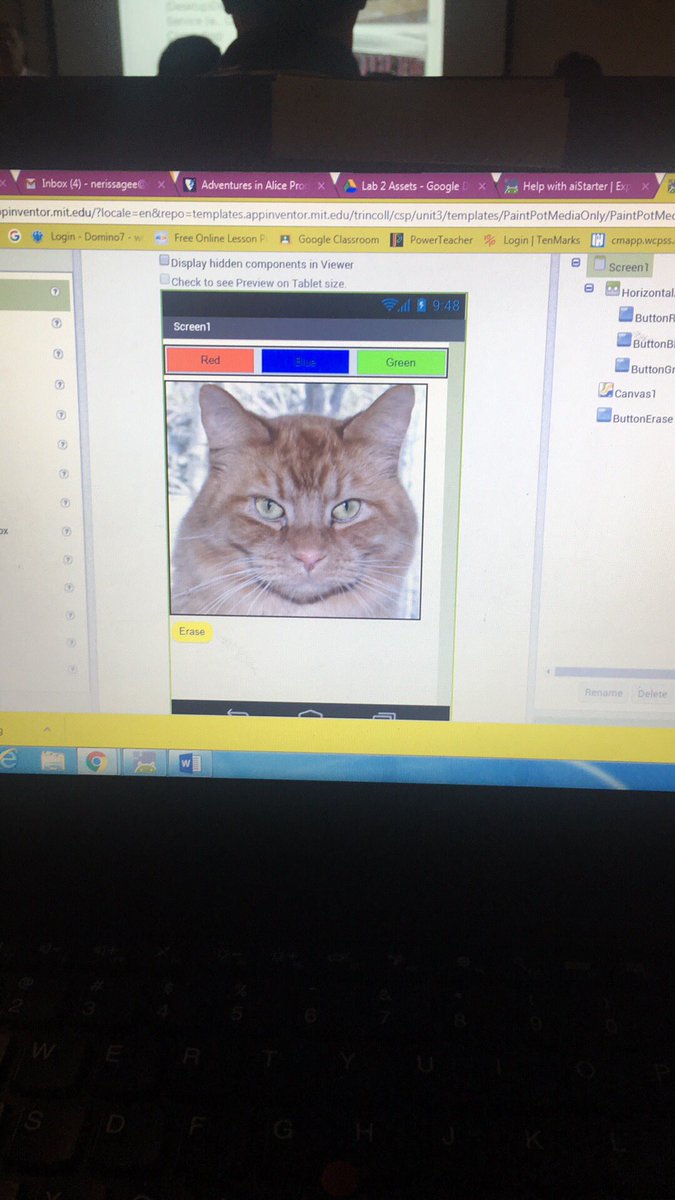 nerissagee1's tweet photo. Day 2 of creating mobile apps! Feeling determined! @jqjoyner1 @MITAppInventor #buggisonthemove #buggstrong https://t.co/8WalkSKhjf