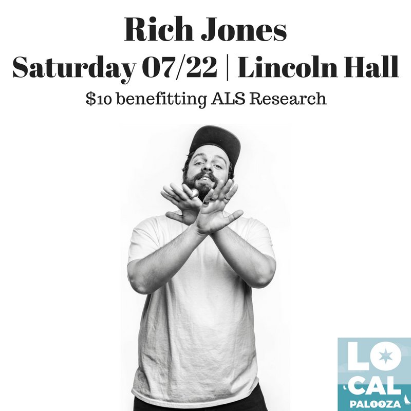 jonessoruthless's tweet photo. THIS SATURDAY I'M AT @LincolnHall RAISING $$$ TO FIGHT ALS AT #LOCALPALOOZA $10 DONATION 
LET'S DO IT
BUY TIX HERE: https://t.co/lXrY2FjFar https://t.co/LbzI8aqRVJ