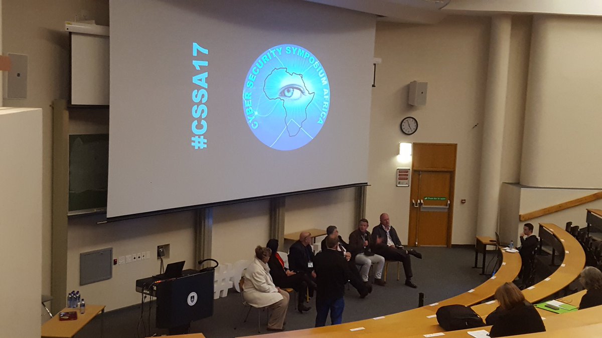 AbrahamsMegs's tweet photo. #OpenPanelDiscussion #ArePrivacyLawsAiding&amp;AbettingCyberCriminals? #CSSA17 https://t.co/bHTaB43zRP