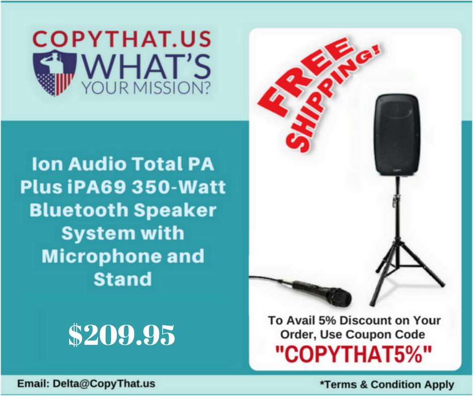ion 350 watt bluetooth speaker