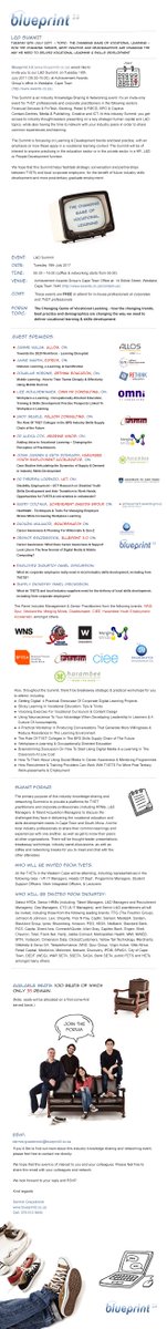 DermotSA's tweet photo. Today's #CapeTown Industry L&amp;D Summit (from 09.00-16.00) is over, but see event #tweets @ #HROpsForum
See: https://t.co/DxrTEva3M2 https://t.co/aqStp6ZWsS