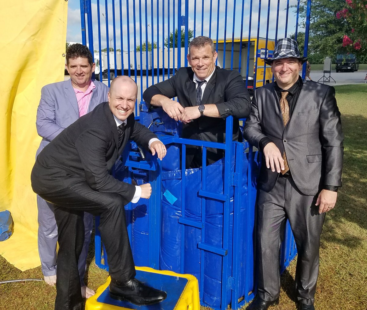 RGlenewinkel's tweet photo. The aftermath: all smiles and maybe a few extra stops for those drivers with better aim.... @RoundRock_Force @nicholasewest @LHodges79 https://t.co/4UuA7Mk8FY