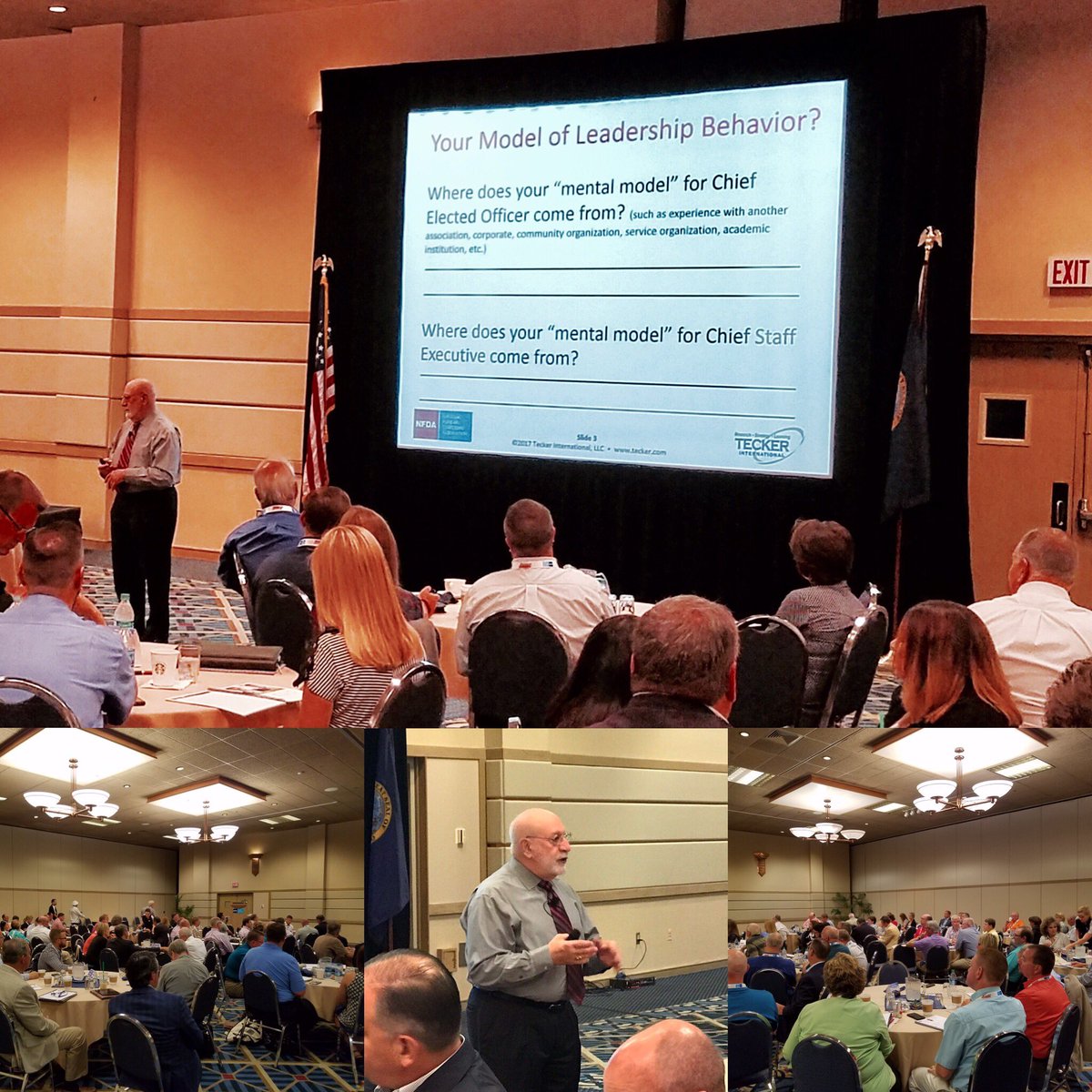 NFDA's tweet photo. Today at the Leadership Conference, association guru Glenn Tecker talking about how to make associations more effective. #NFDALead https://t.co/WWQxrcWaZ1