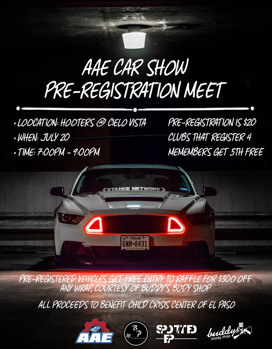 AlamedaAuto's tweet photo. Pre-Registration Meet @ Hooters this Thursday! Come buy some wings and look at cars! SEE YA THERE 🏎💨 https://t.co/yQEd5dqjht