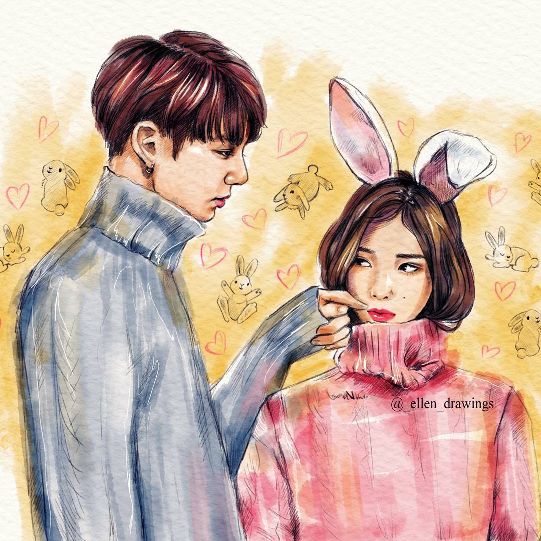 IU💖JK•• on Twitter: "Unexpecting art from a lovely Friend