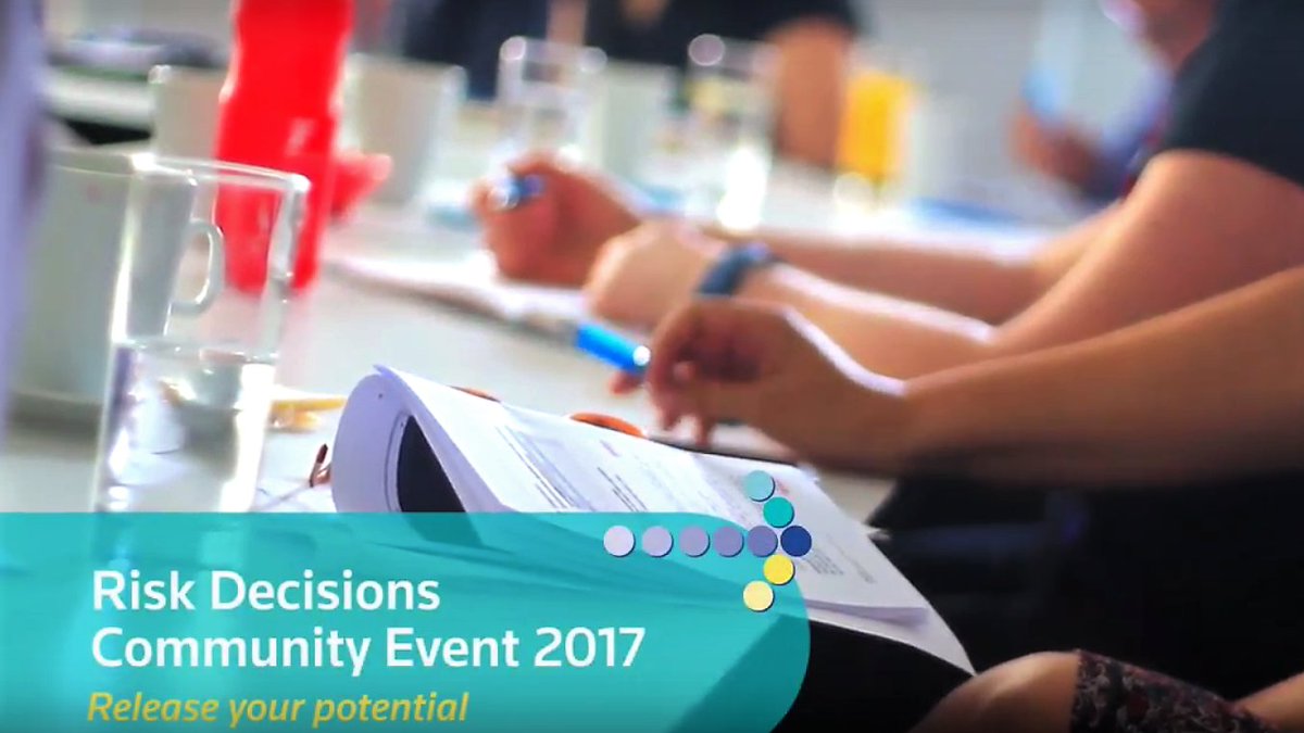 RiskDecisions's tweet photo. NEW! Watch our highlight video from our latest community event 2017! https://t.co/pxmUV9sWaZ @vic_ast @MForne #riskmanagement #riskdecisions https://t.co/rQtZNH7uBu