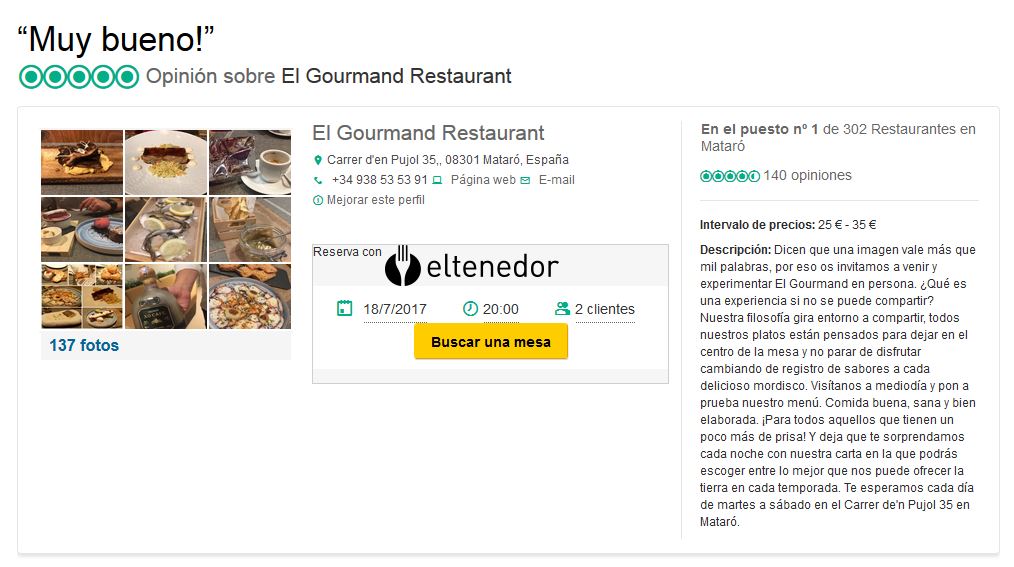 in1 ANNO questi ragazzi #elgourmand hanno conquistato la vetta di #Tripadvsior!🔝#lavoro #chef #business #hotel

santpol.edu.es/tres-exalumnos… … …