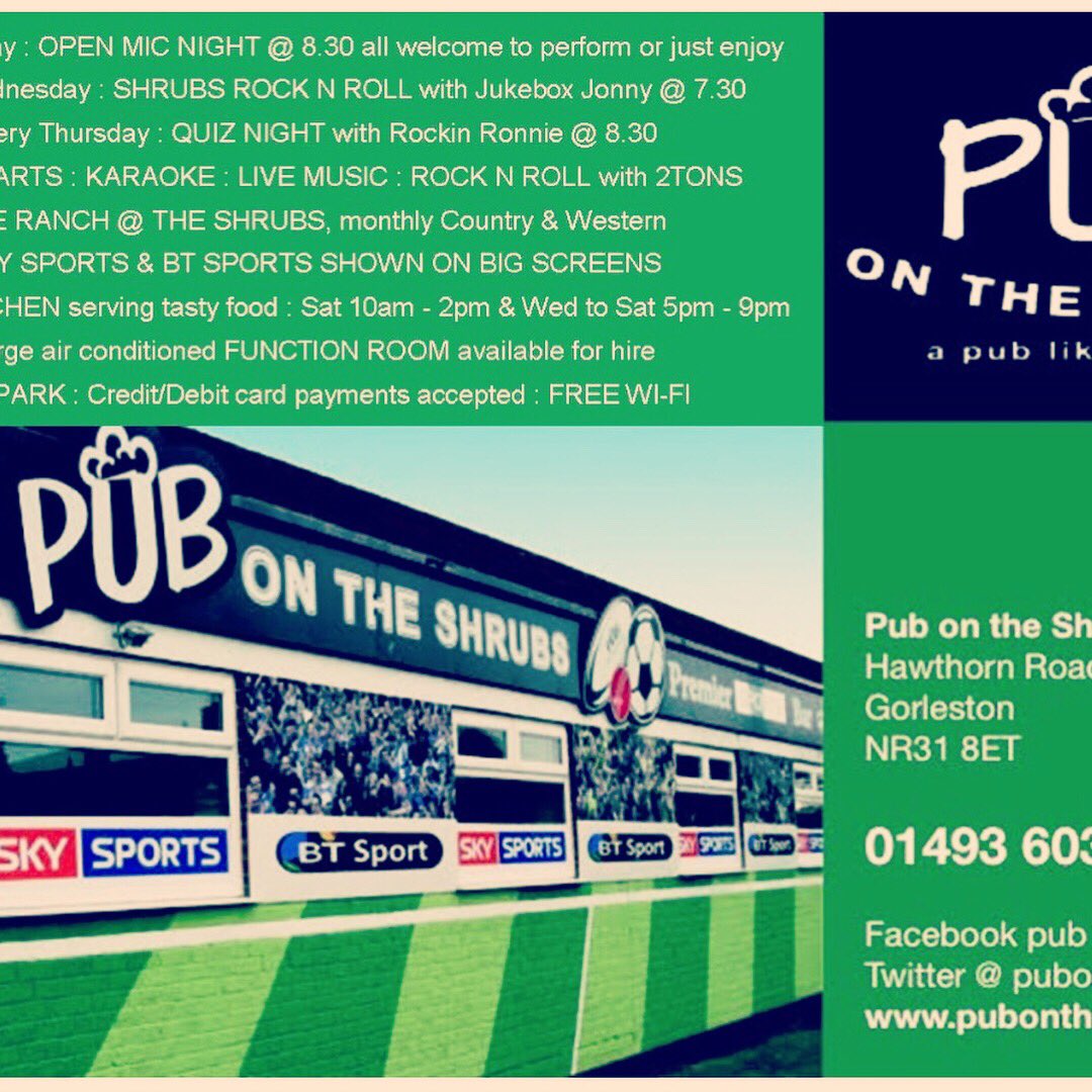 pubontheshrubs's tweet photo. " T❤️nesday @ The Shr❤️bs "
All football & sport live here
on big screens in HD #gorlestononsea #bigscreensports #hdscreens #surroundsound https://t.co/Juefv4EKdD