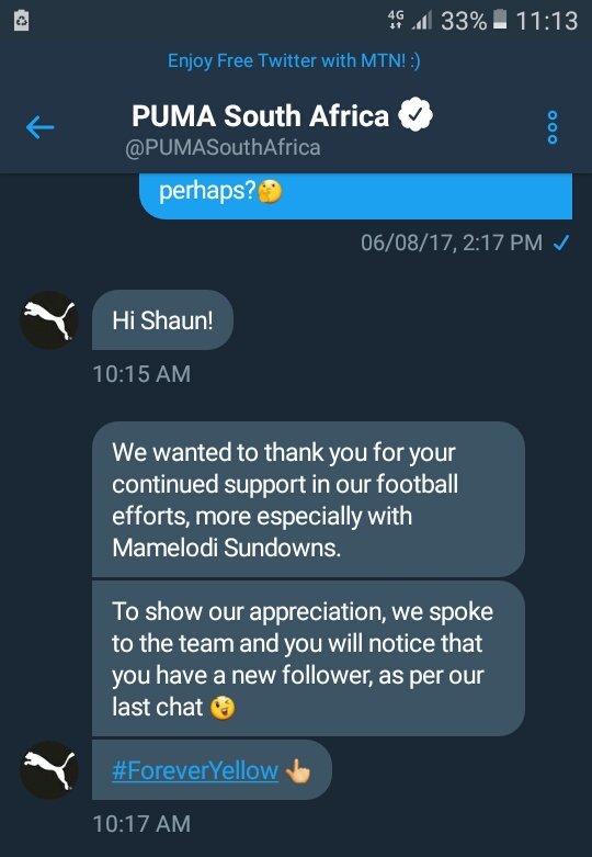 IamShawnNeo's tweet photo. It goes down in the DMs 💛👆
I love @PUMASouthAfrica and @Masandawana 💛 #ForeverYellow https://t.co/R97VSQ6iUL