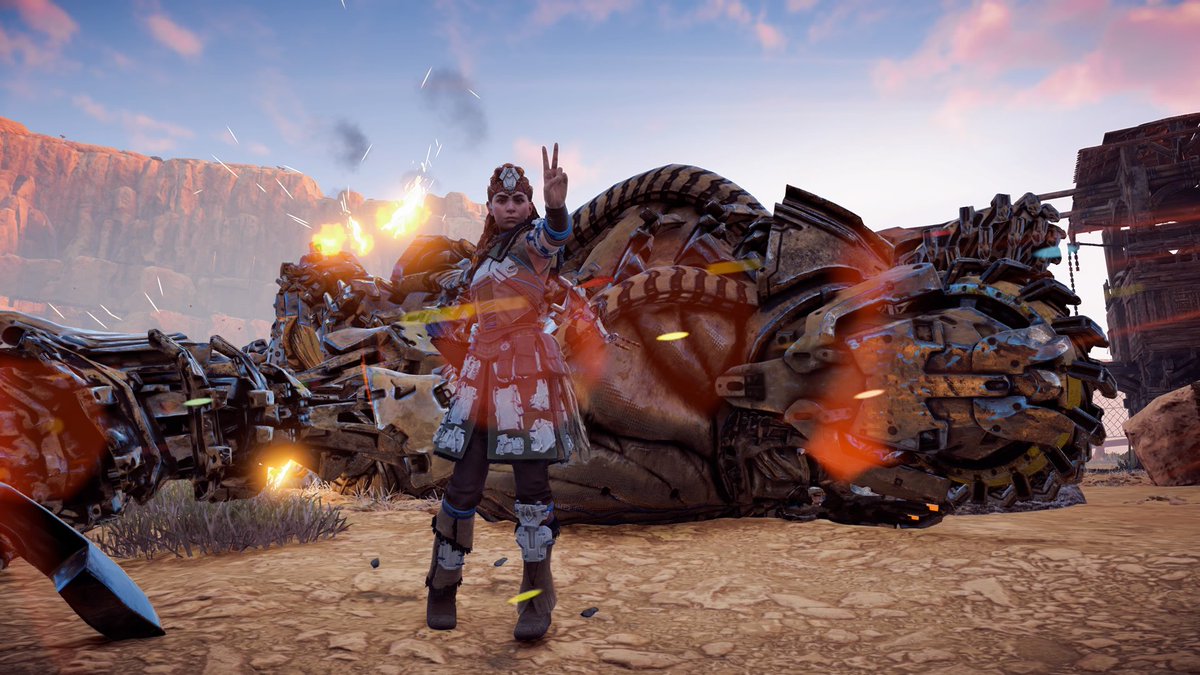 xnataliviax's tweet photo. got ya, sandworm! #aloy #gamerfeed #HorizonZeroDawn #PS4share https://t.co/JdXf7HMWiQ