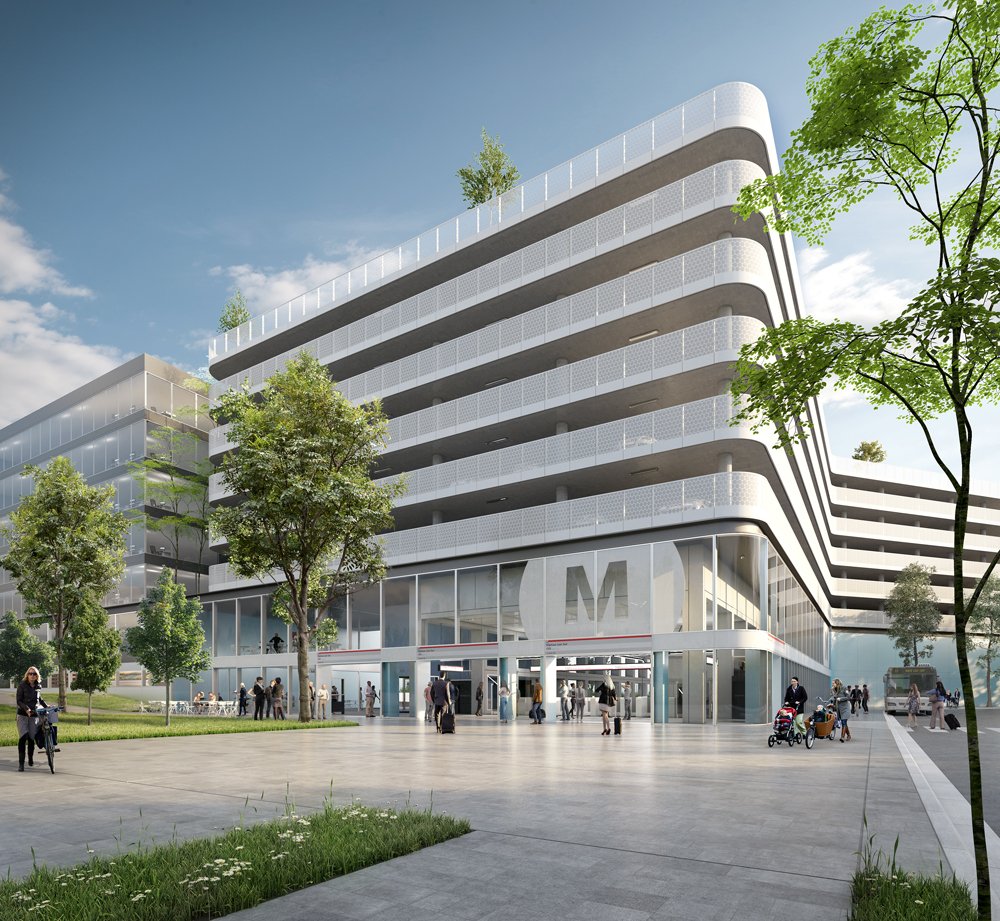 Station Hopital Lyon Sud  #metro #ligneB #Lyon #workinprogress #tertiaire zundelcristea.com/architecture/s…