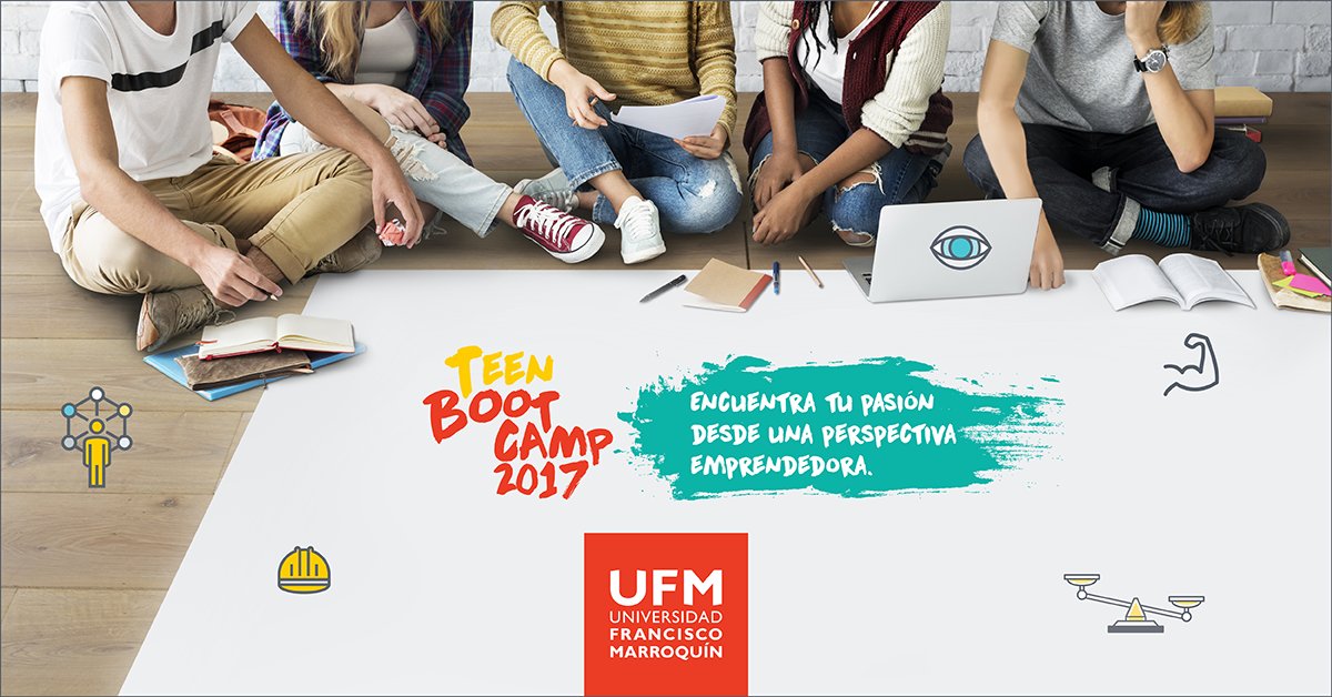 UFMedu's tweet photo. Si estas en bachillerato vente al #TeenBootCamp donde emprenderás el camino para encontrar tu pasión. Más info aquí: https://t.co/lOIBQwNLGZ https://t.co/svSF9ssYBW