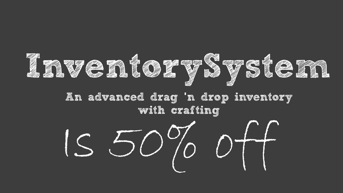 InventorySystem is on sale! 50% off | $7.50 is the lowest it's ever been, grab it while you can! unrealengine.com/marketplace/in…
