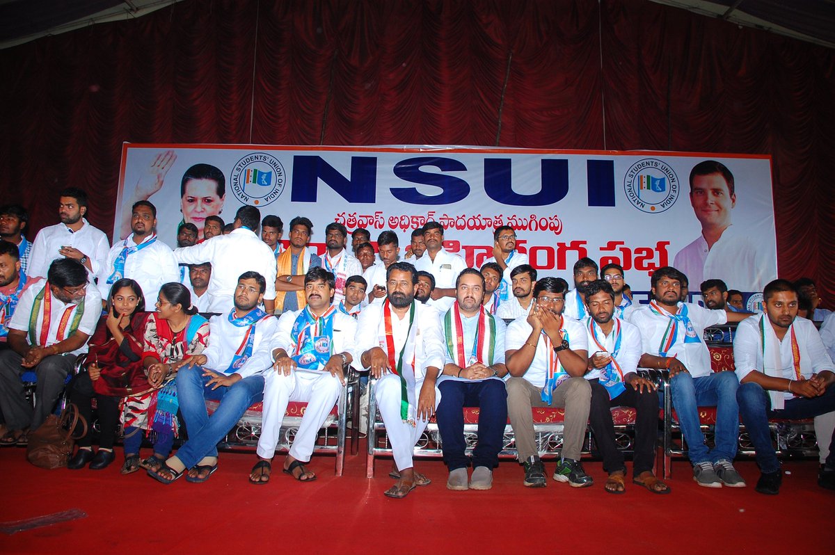 Sushant07258089's tweet photo. @nsui @OfficeOfRG @Fairoz_JK @IYC  
Chatrawas Adikhar Padyatra Final Function Shadnagar, Telengana.
#Hostel4All https://t.co/MJMwBaUNax