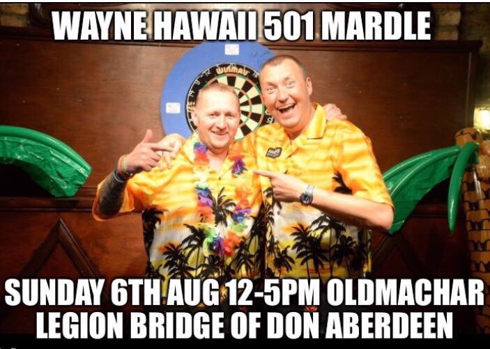 Charity Darts Exhibition with <a href="/Wayne501Mardle/">WAYNE MARDLE</a> In Aberdeen. Tickets £10 each all money raised goes to <a href="/CLANnow/">Clan Cancer Support</a>