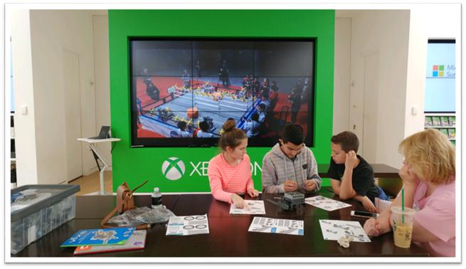 VEXRobotics's tweet photo. It's awesome to see @MicrosoftStore implementing #VEXIQ in their camps this summer! #omgrobots https://t.co/Z12lUtqRmZ