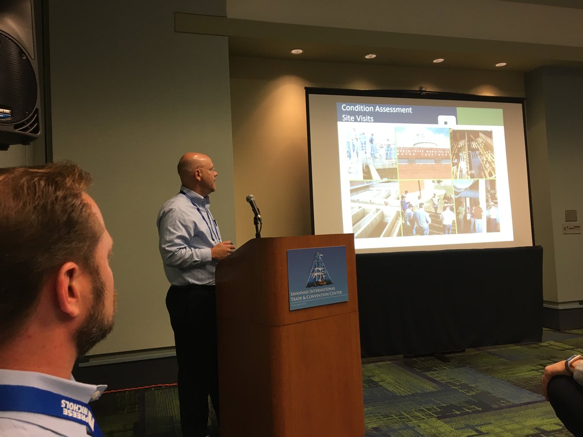 FreeseNichols's tweet photo. Our Scott Cole spoke today on a risk-based approach to prioritizing water treatment plant renewal. Did you catch his presentation? #gawp2017 https://t.co/Br2NhgNZ5o