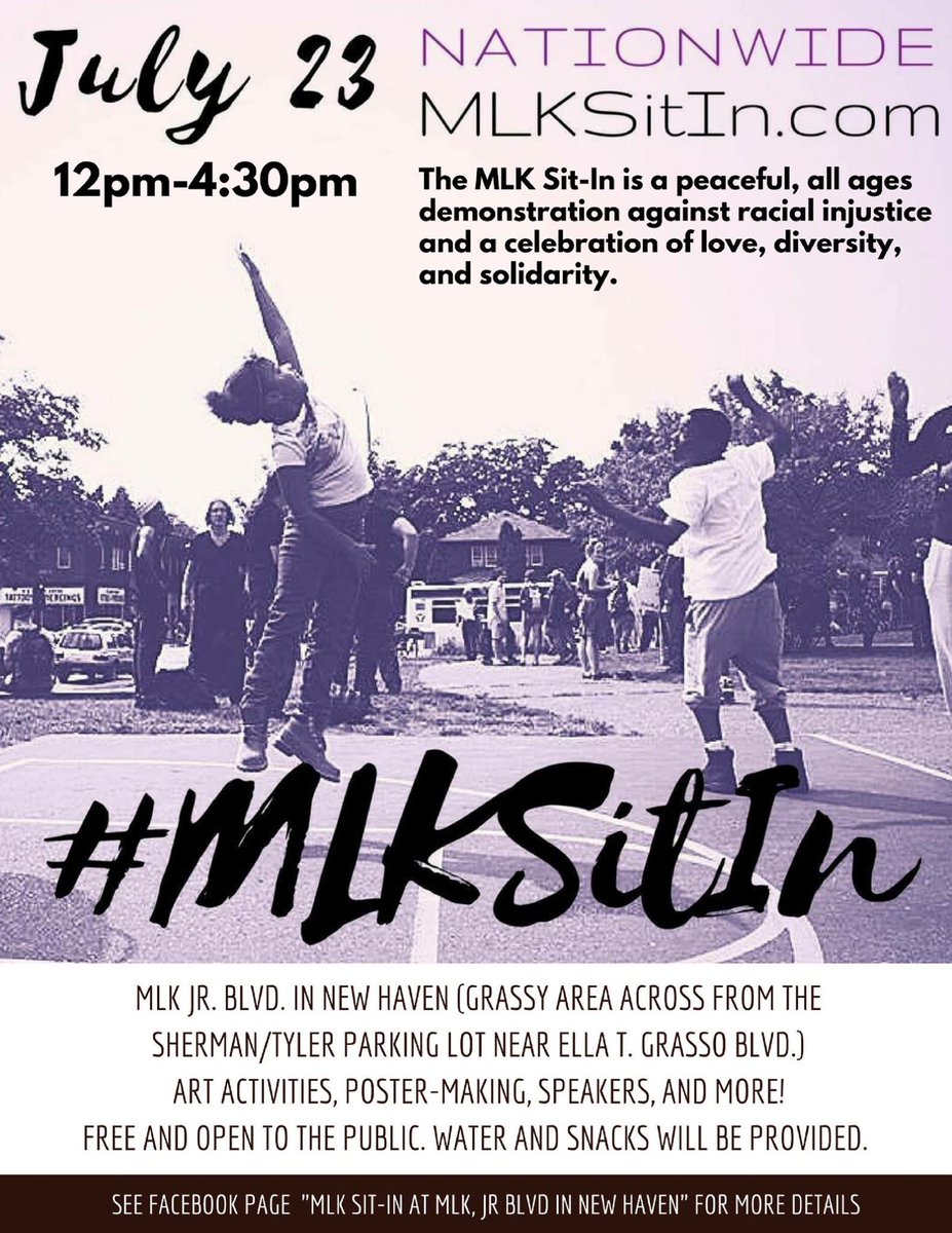 BurBur4Eva's tweet photo. #Mlksitin in New Haven this Sunday! Performers, speakers, art activities, and giveaways! Free and open to the public. https://t.co/86YyAErHYE