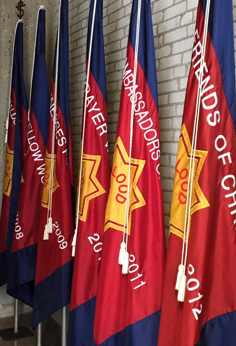 CFOTCanada's tweet photo. The Friends of Christ session flag now posted with the Captains! https://t.co/D5r4UWEEs7