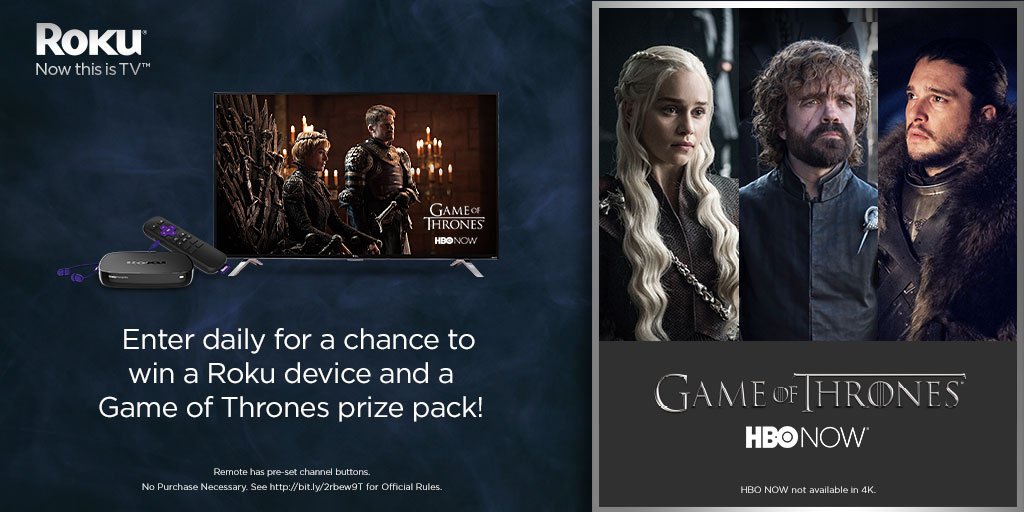 GameOfThrones's tweet photo. Send a raven.
Enter to win a #GoT prize pack and a @RokuPlayer in the #GOTonRoku sweepstakes. See https://t.co/Vg44kBLayH for Official Rules https://t.co/Uek6jtyETS