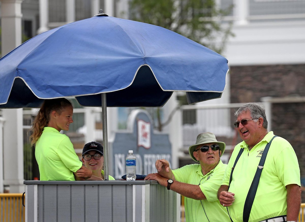 BostonGlobe's tweet photo. Retirees working at the Hy-Line ferry lots in Hyannis learn about human nature, and themselves. https://t.co/qAtTZi9sNF https://t.co/qZrAxYY4CI