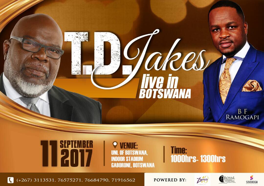 BishopJakes's tweet photo. Mark your calendars and follow me to Botswana as I join B.F. Ramogapi! I'm headed there September 11...Get Ready! https://t.co/URkjzyoauT