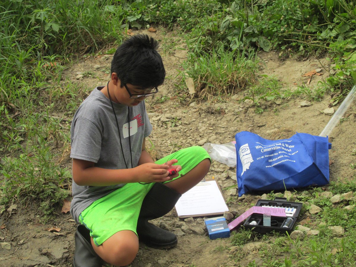 BevBalash's tweet photo. Isaac is practicing water tests down at the river. #BMSROCKS #SUMMERSCINCECAMPROCKS https://t.co/OfFtJ0SSpQ