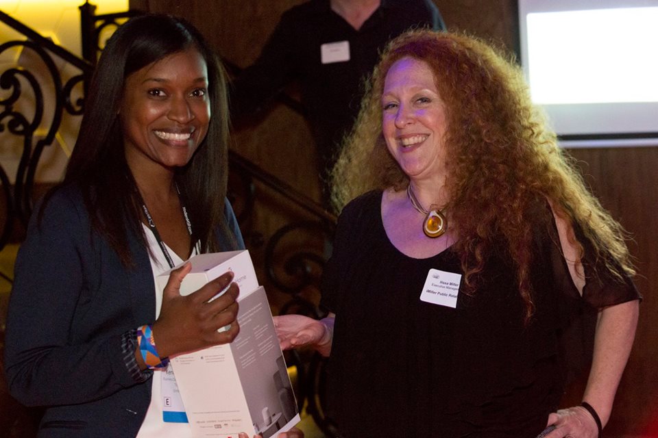 iMillerPR's tweet photo. #iMPR CEO, @ilissanyc, on behalf of @infomartdc, awarding the winner of the Google Home Raffle Item at #WHIR networking event last week. https://t.co/IKlp8DS5sJ