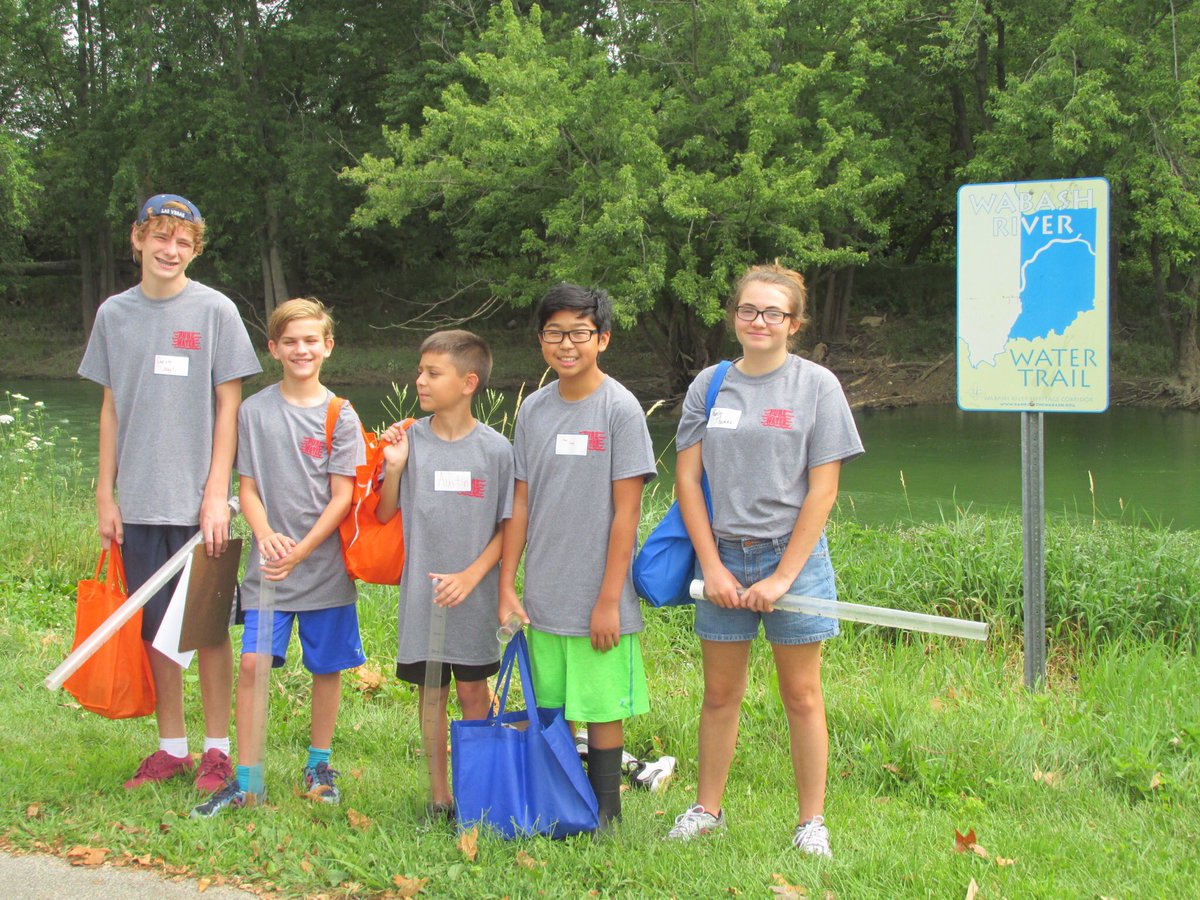 BevBalash's tweet photo. Summer science campers at the GM Wildlife Habitat getting ready to test the pond water. #BMSROCKS #SUMMERSCIENCECAMPROCKS https://t.co/dAbC8yIHXn