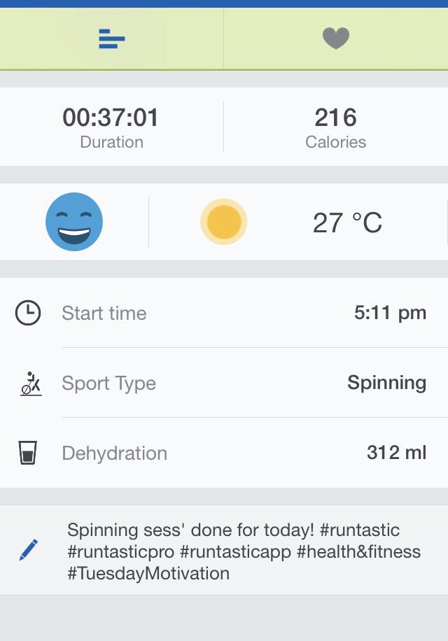 DonnaSLADEN's tweet photo. Spinning sess' done for today!👌🏻🚲👟 #runtastic #runtasticpro #runtasticapp #health&amp;fitness #TuesdayMotivation https://t.co/c6R067khrc