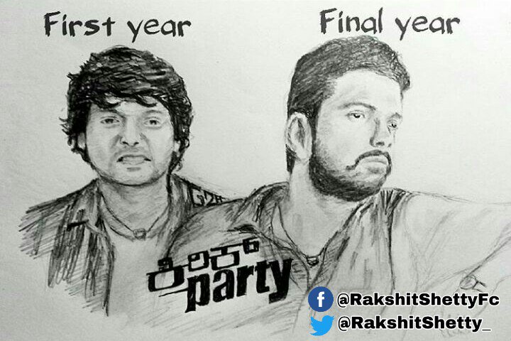RakshitShetty_'s tweet photo. Osm sketch by :-  @g2h_ganesh @RakshitShetty_ @rakshitshetty @iamRashmika 
Good night all #RichiPeople. https://t.co/ZWTAZNQpfG