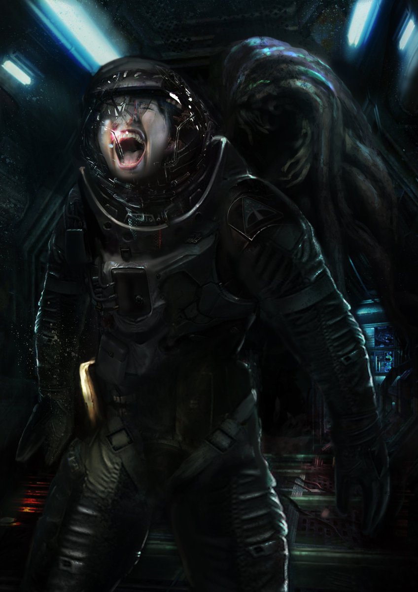 Yugblad's tweet photo. A hostile alien is stalking the crew of a doomed mining starship. LIFEFORM - subscribe/look here for details: https://t.co/06EX9dvZ1t https://t.co/P8bfL78fo3