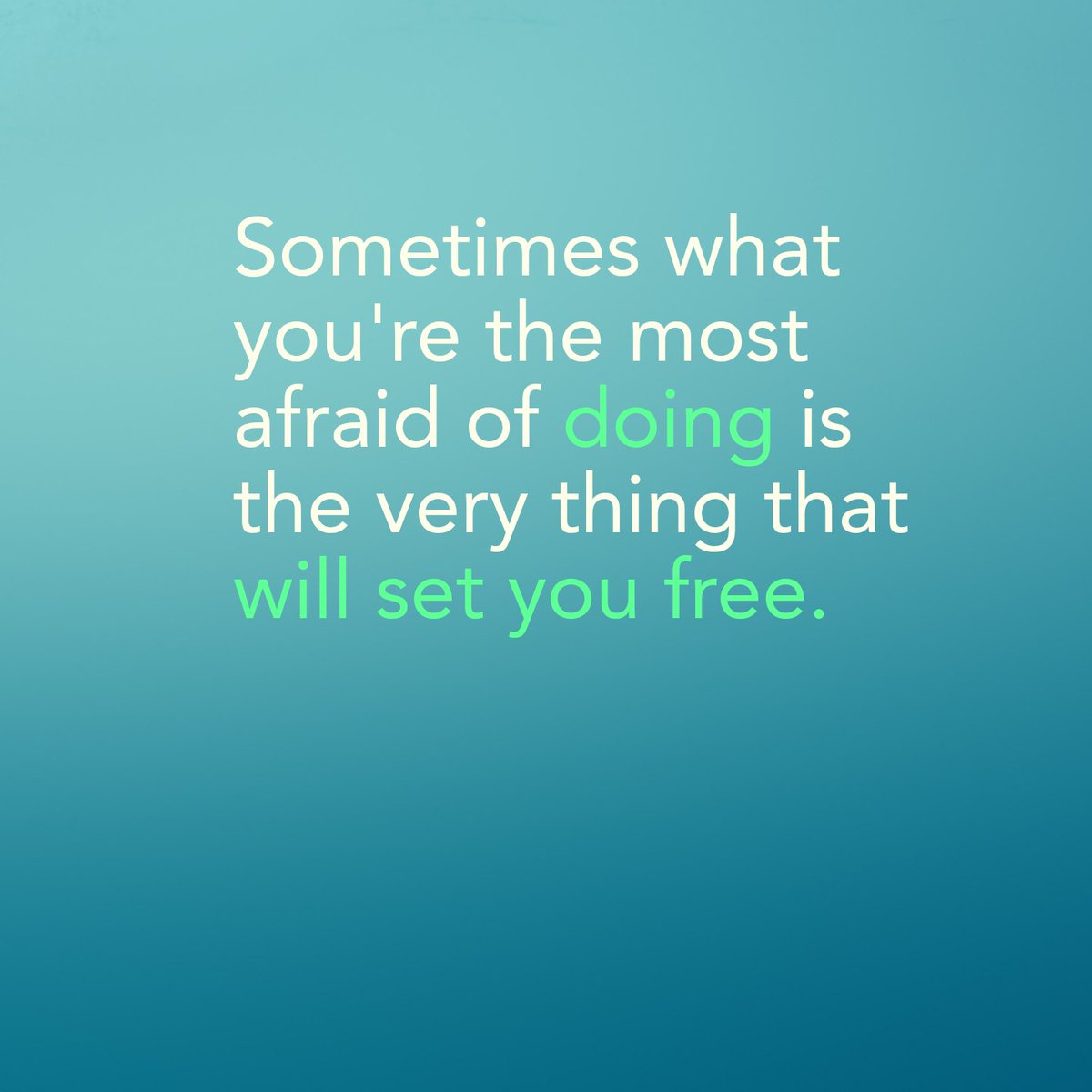 yourjourneyfuel's tweet photo. Sometimes what you're the most afraid of doing is the very thing that will set you free. #believe #bebrave #befree https://t.co/wXlRYM3qLT