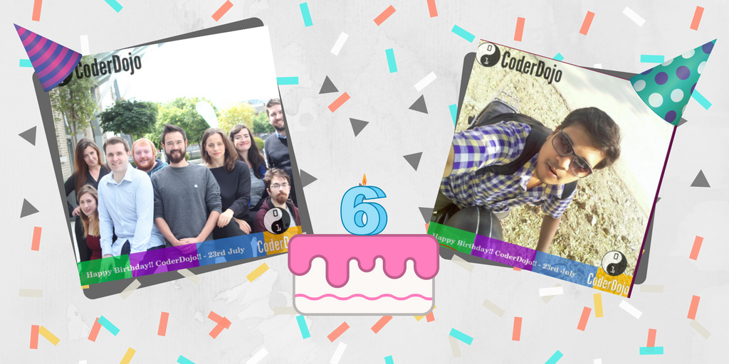 CoderDojo's tweet image. Sriram, a mentor from India, made this awesome CoderDojo watermark generator to celebrate 6 years of CoderDojo!👏 goo.gl/wv7Wfu 🎂