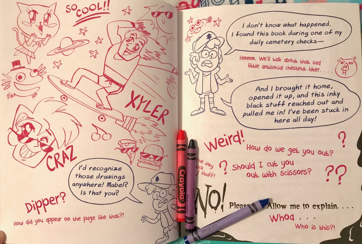 TheMysteryofGF's tweet photo. Disney has gotten so lazy, now we have to color in the art for them. The Gravity Falls "Coloring Book" is out today! https://t.co/oM3uPq12ry