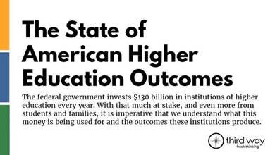 TSCnational's tweet image. Check out @ThirdWayEDU's new #StateofHigherEd report on student outcomes  thirdway.org/report/the-sta…