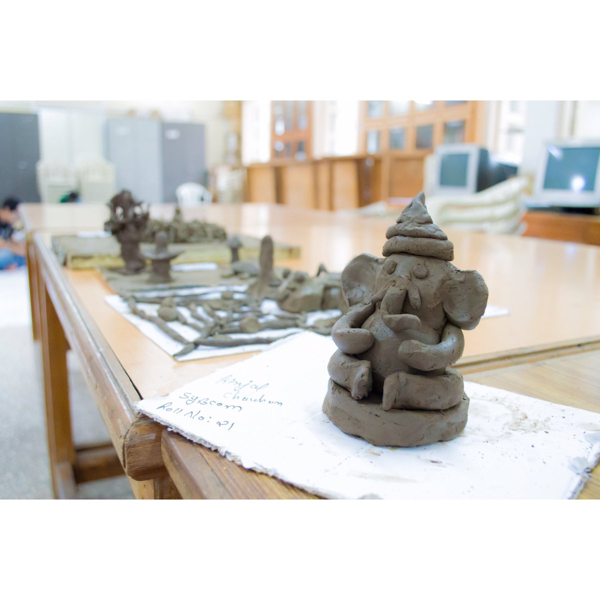 SEMCOMOFFICIAL's tweet photo. Best out of the waste! Come join us for the #FineArtsExhibition tomorrow between 10 and 3. #CreativeCreations #Semcom #ClayModeling https://t.co/mj3QkwEGKt