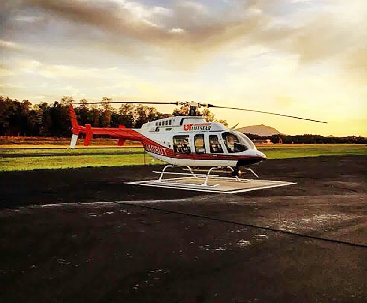 MedTransCorp's tweet photo. UT Lifestar has some of the #MostBeautifulBase(s) around! UT LIFESTAR 1 at sunrise; UT LIFESTAR 3 at dusk! #Sistercompanies #Competition https://t.co/4l4de4927U