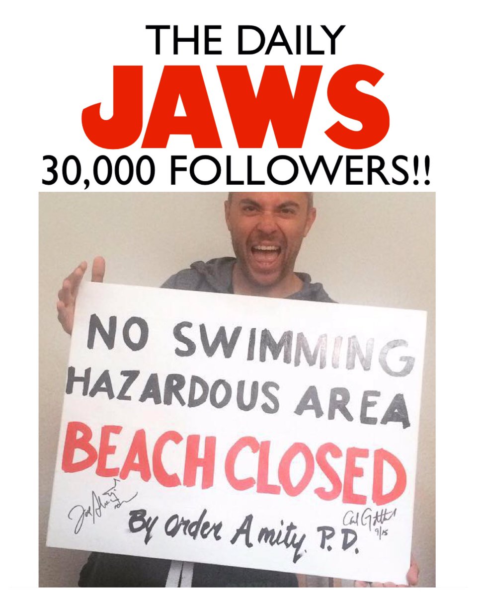thedailyjaws's tweet photo. The Daily #Jaws just hit 30,000 followers on #Instagram 😱 #Thankyou to all #followers across all platforms - you make this page what it is! https://t.co/Il8MCChorf