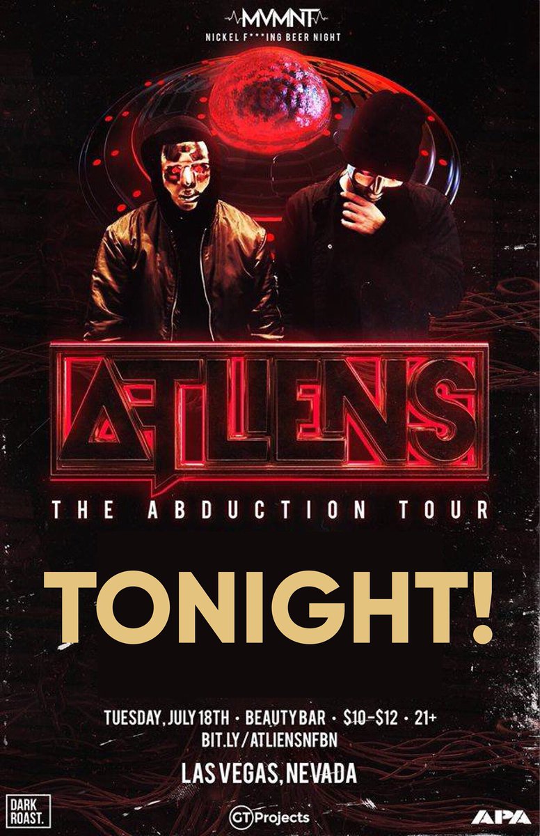 MVMNTEVENTS's tweet photo. Tonight! Few presales left at the link below, or $12/door. Time to show @ATLiensOfficial how Vegas gets down!!

https://t.co/46v0ItvOiC https://t.co/UcHWZMw7T6