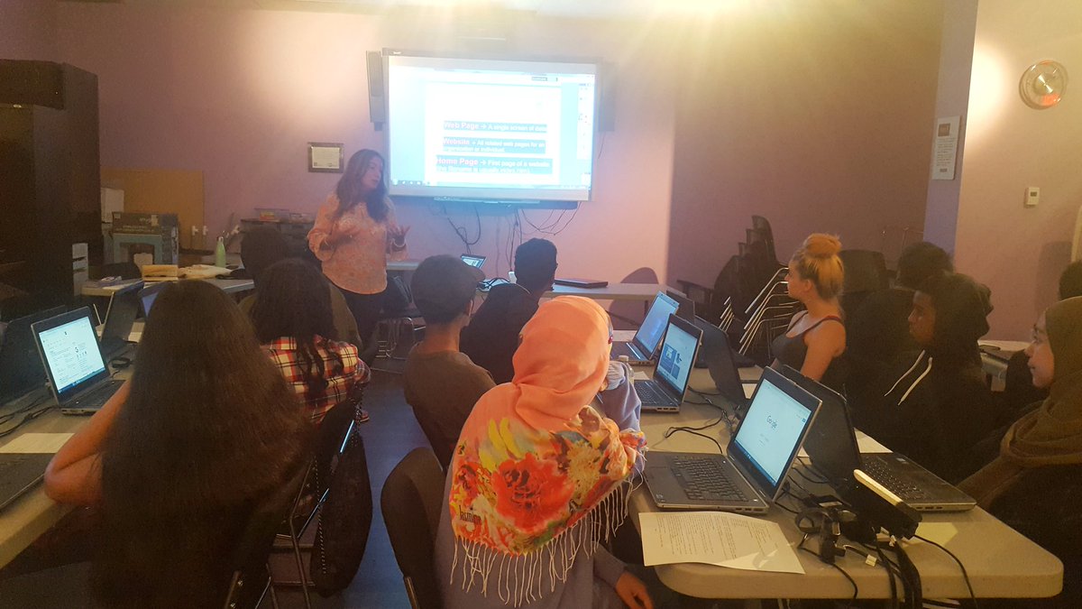 Starting day 2 off with a talk from Adrienne on Internet browsing and safety! #stltechcamp