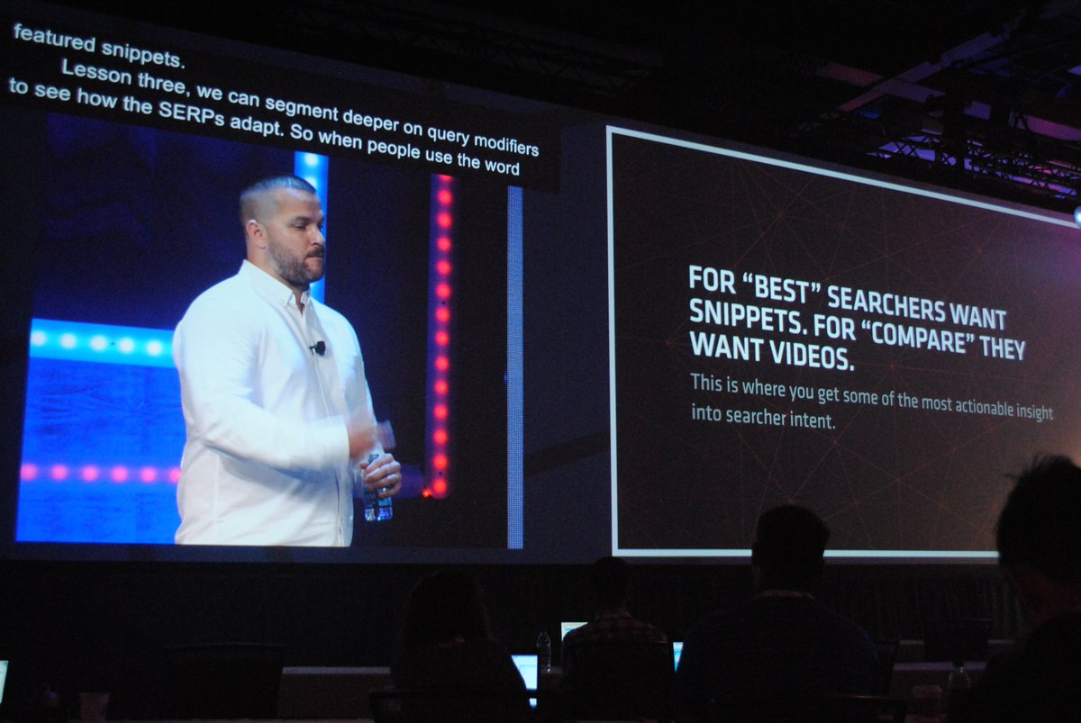 contentharmony's tweet image. Know the searchers intent with @STATrob of @getSTAT #MozCon