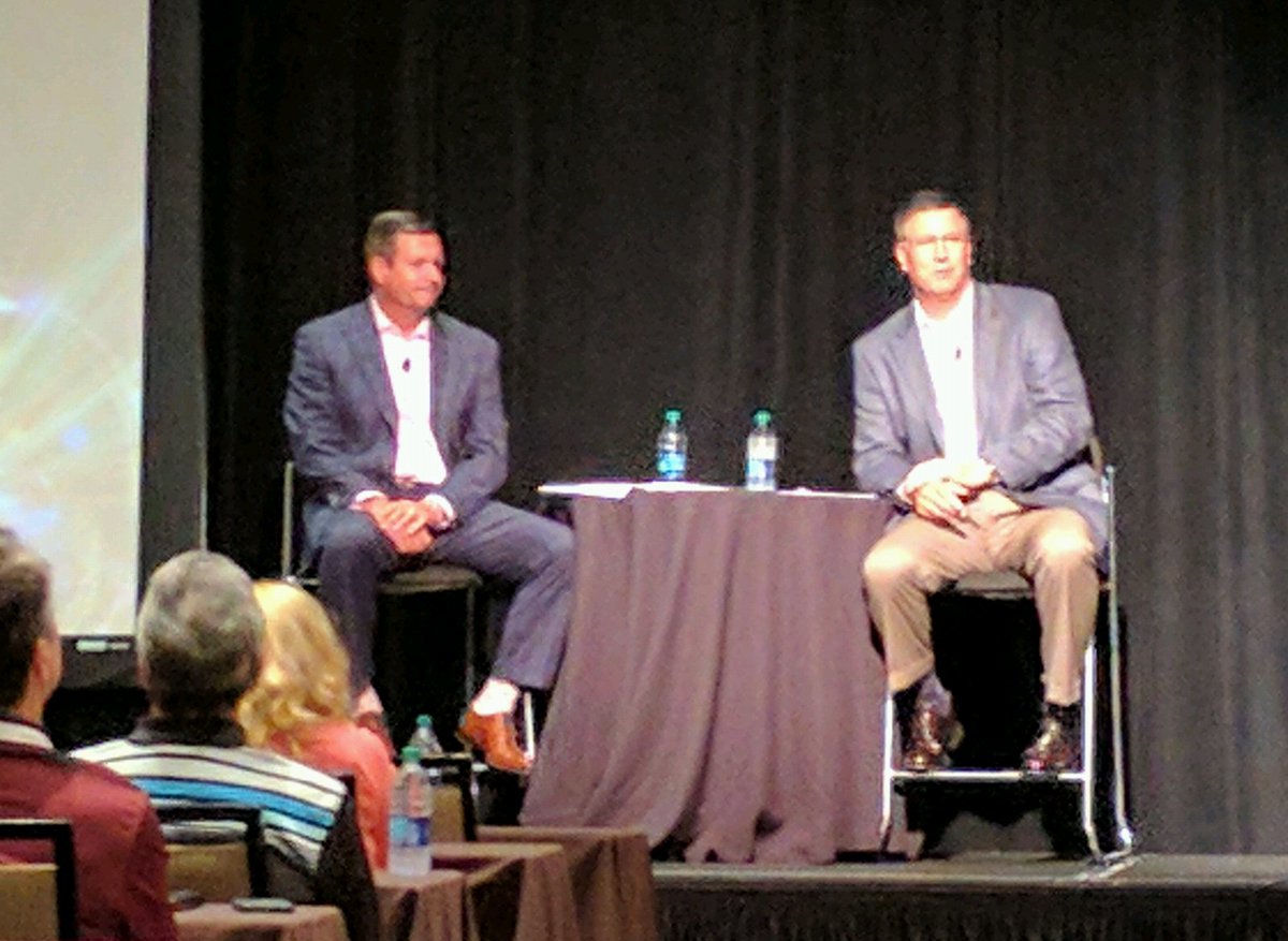 ProfitStars's tweet photo. .@ProfitStars Pres. Russ Bernthal &amp; GM of JHA Payment Sol. Greg Adelson chat w/ Associates at JHA Nat. Sales Meeting https://t.co/K7mqXViT09