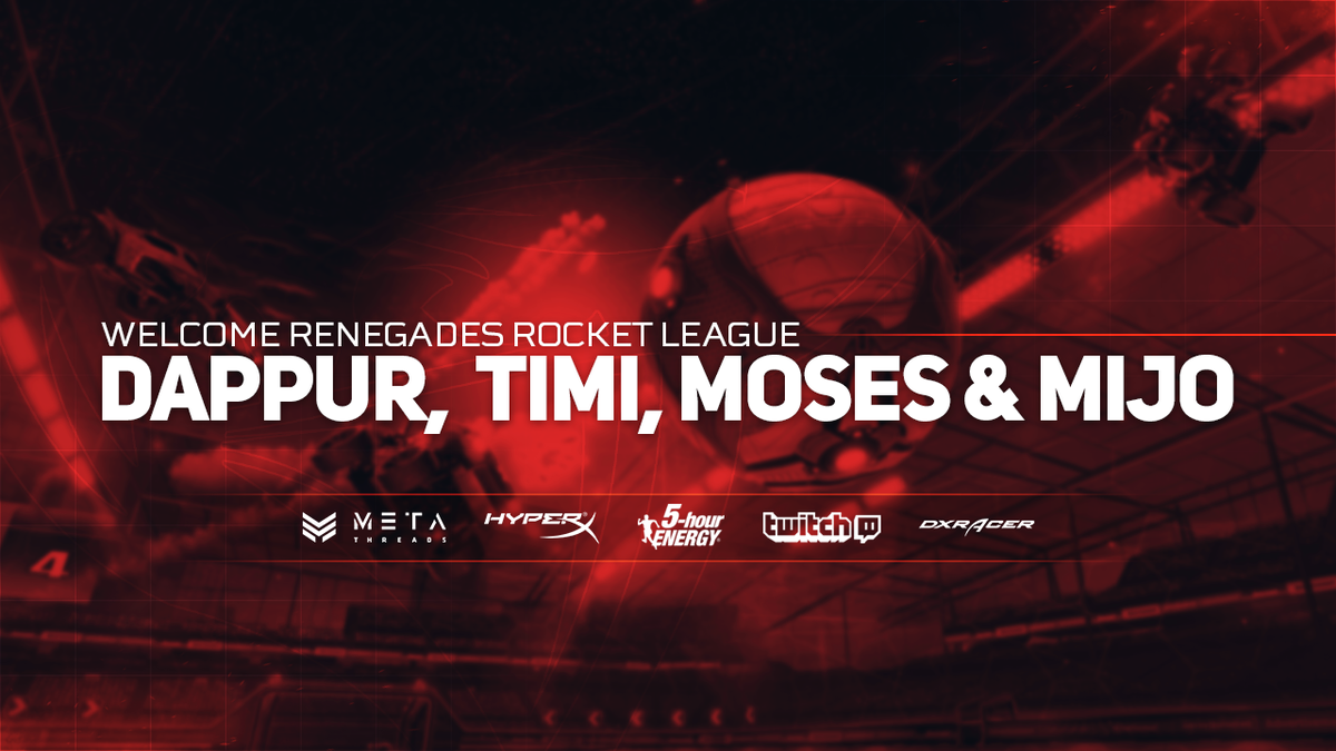 Renegades's tweet photo. Renegades Fans, Start Your Engines!

Please welcome our new @RocketLeague team formerly known as @SelflessGG 

https://t.co/kMhl9D1Eth https://t.co/SKEU4BFABK