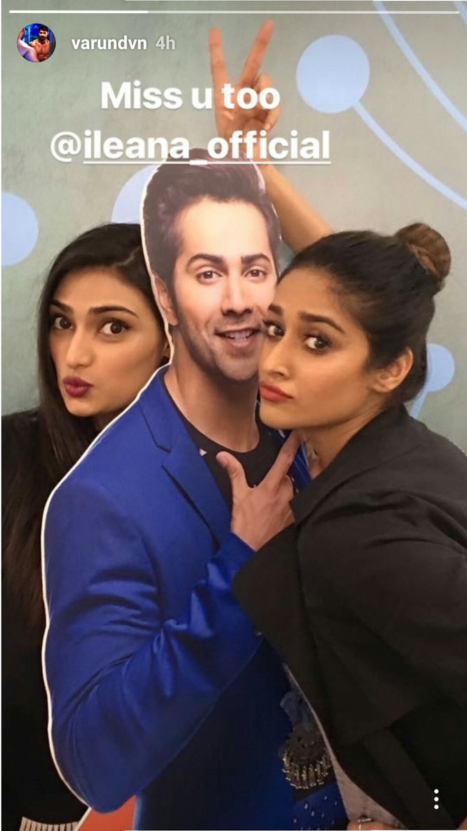 varun_heartbeat's tweet photo. @Varun_dvn insta story!
This is sooooo damn cute!💋🔥
We miss u too @Ileana_Official ❤❤❤ https://t.co/dprers7h4C